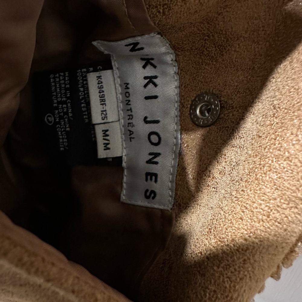 Nikki Jones reversible faux suede/shearling long moto style coat - Picture 6 of 14